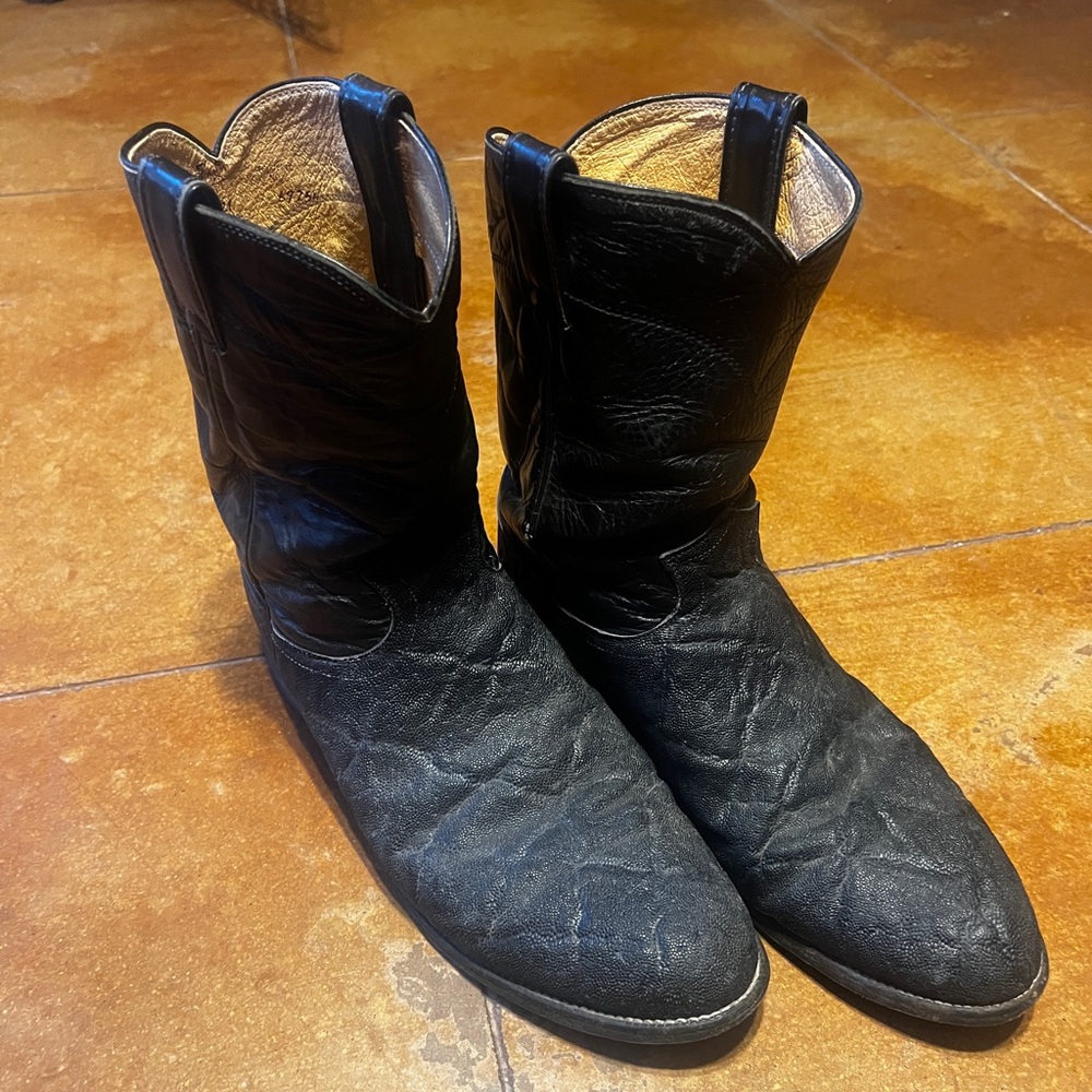 Men's bull hide Justin ropers
